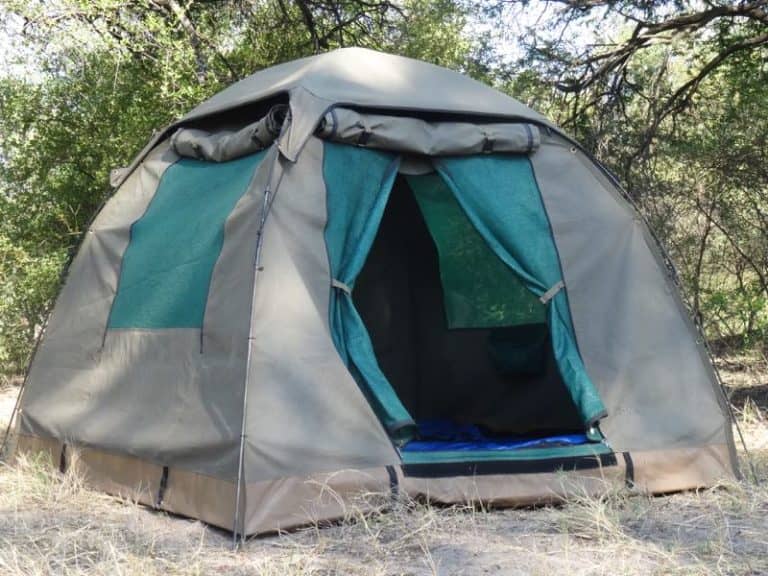 Dome guest tents are provided by Bush Way Safaris