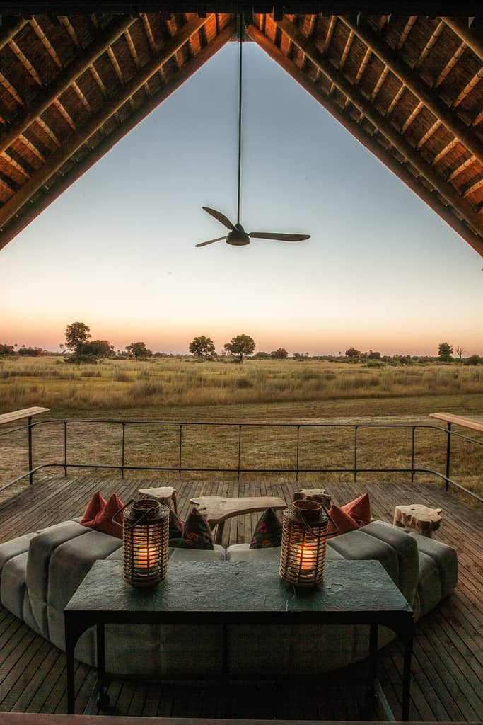 Guests enjoy picturesque views over the plains at Chitabe