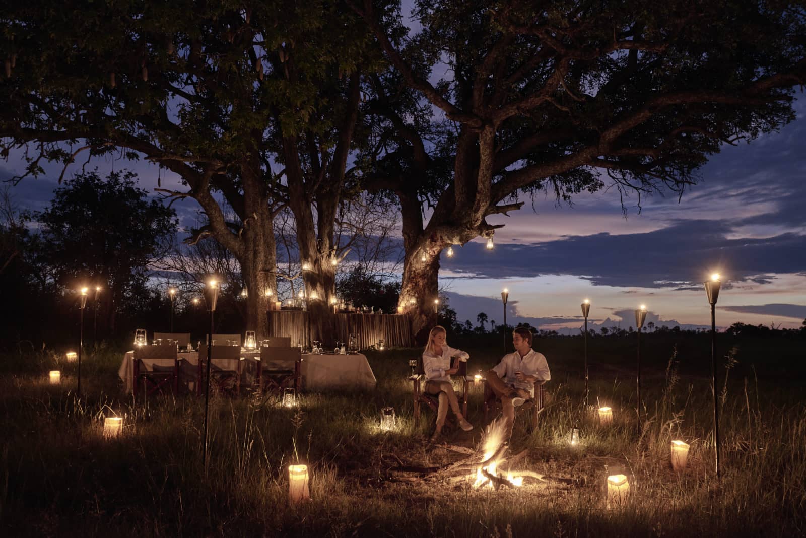 A bush dinner at Sanctuary Baines' Camp creates unforgettable memories for guests