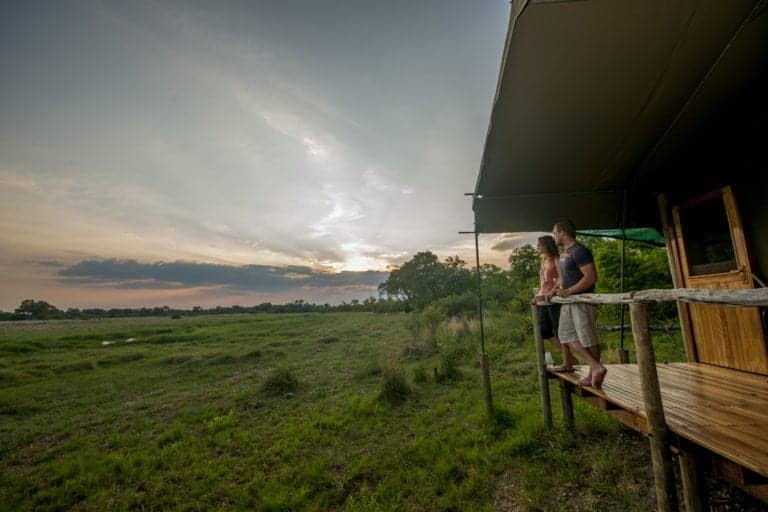 Panoramic views from the guests tents at Sango Camp