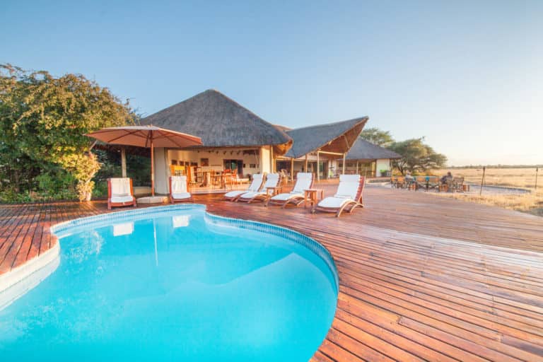 The swimming pool at Nxai Pan is perfect for the summer