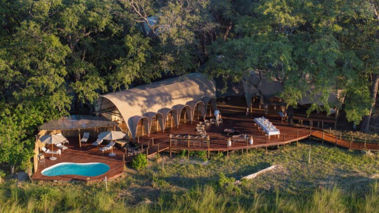 Aerial view of Okuti in the Moremi Game Reserve