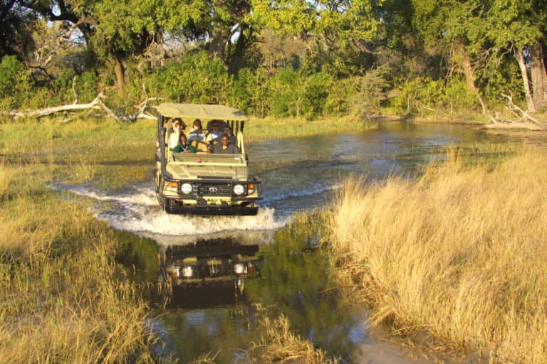 Game drives at Pom Pom when the flood waters have arrived