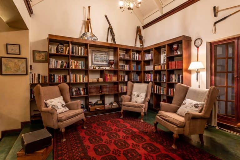 The historical library is a focal point at The River Club
