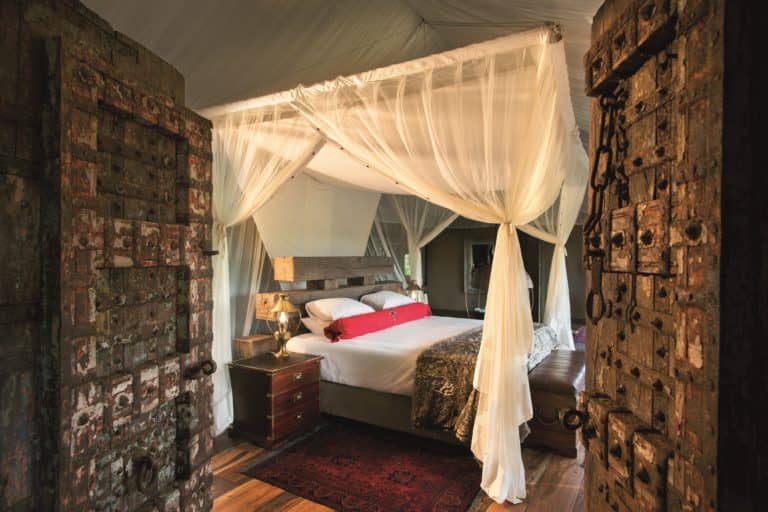 Bedrooms at the Dhow Suite are generous and have a romantic feel