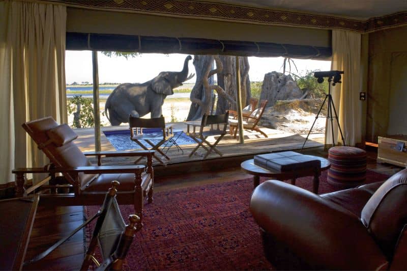 The luxurious rooms at Zarafa offer great viewing from the deck