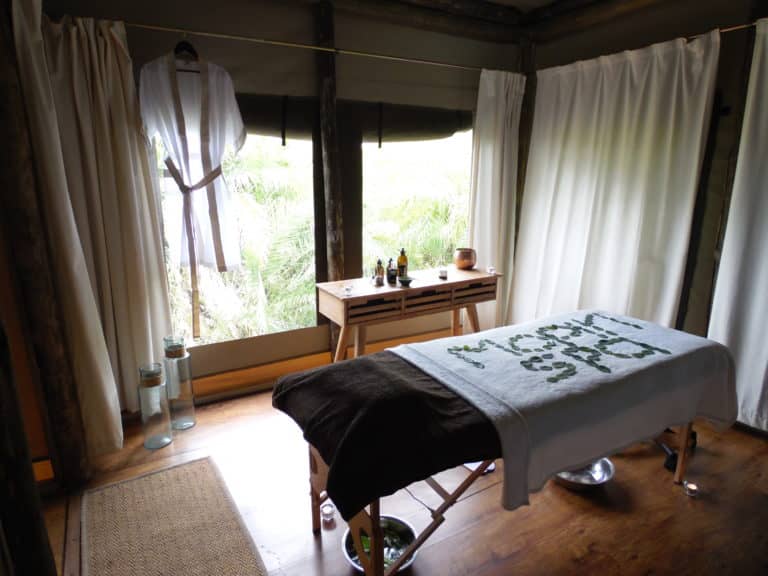 The spa at Mopiri Camp offers a multitude of relaxing treatments