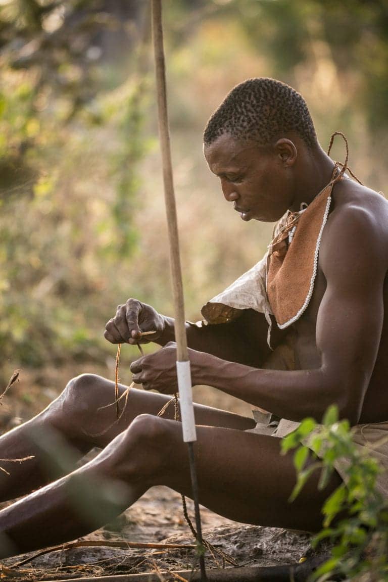 Bushman focuses on his task at Bushman Plains Camp