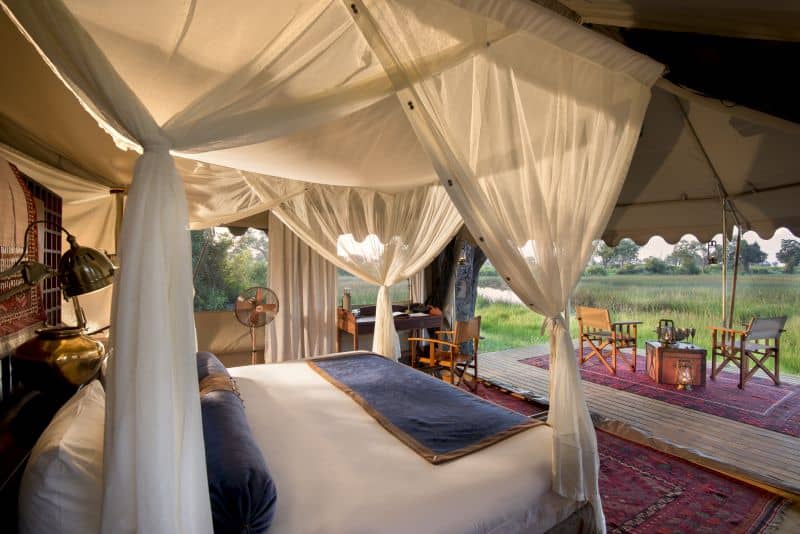 Guest tent with a view at Duba Explorers Camp