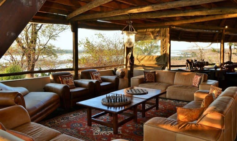 Lounge area at Muchenje with fantastic river view