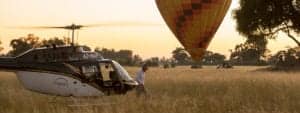 Hot Air Ballooning at sunrise in the Okavango Delta