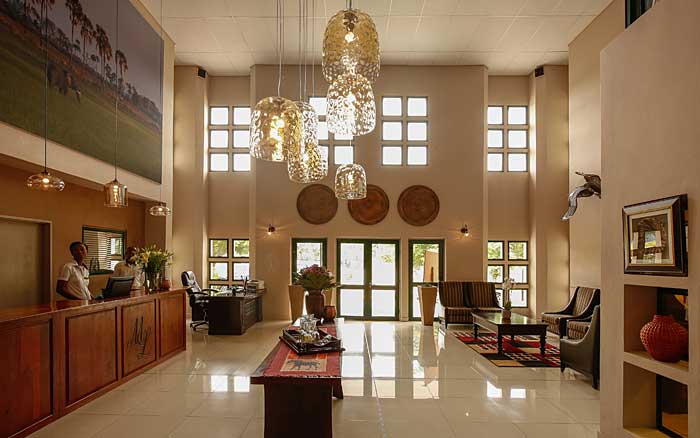 Reception area at Maun Lodge