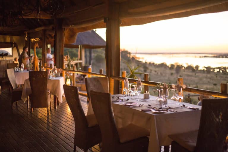 Ngoma Safari Lodge individual dining tables
