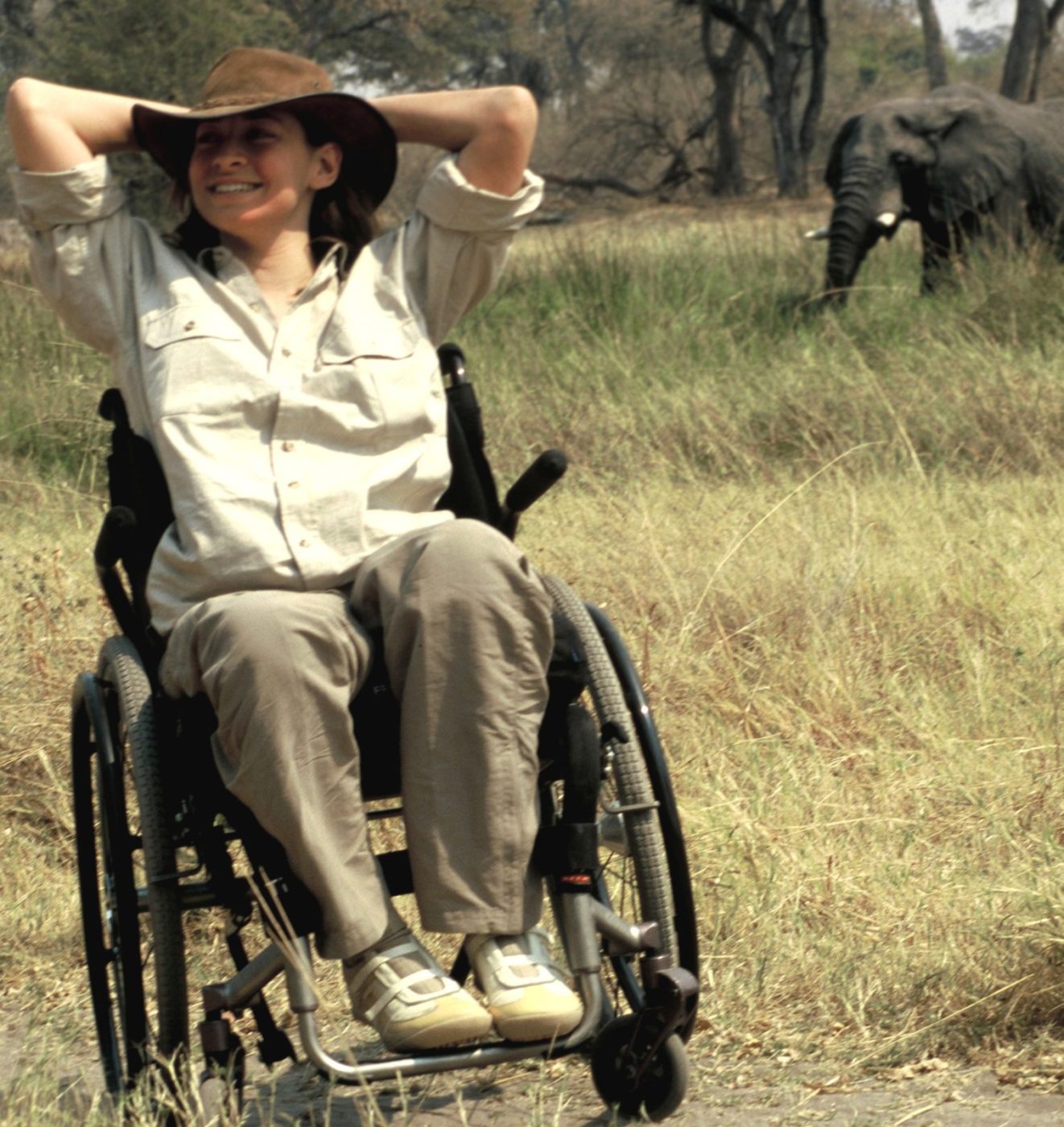 A guest with Endeavour Safaris enjoying watching elephant on safari