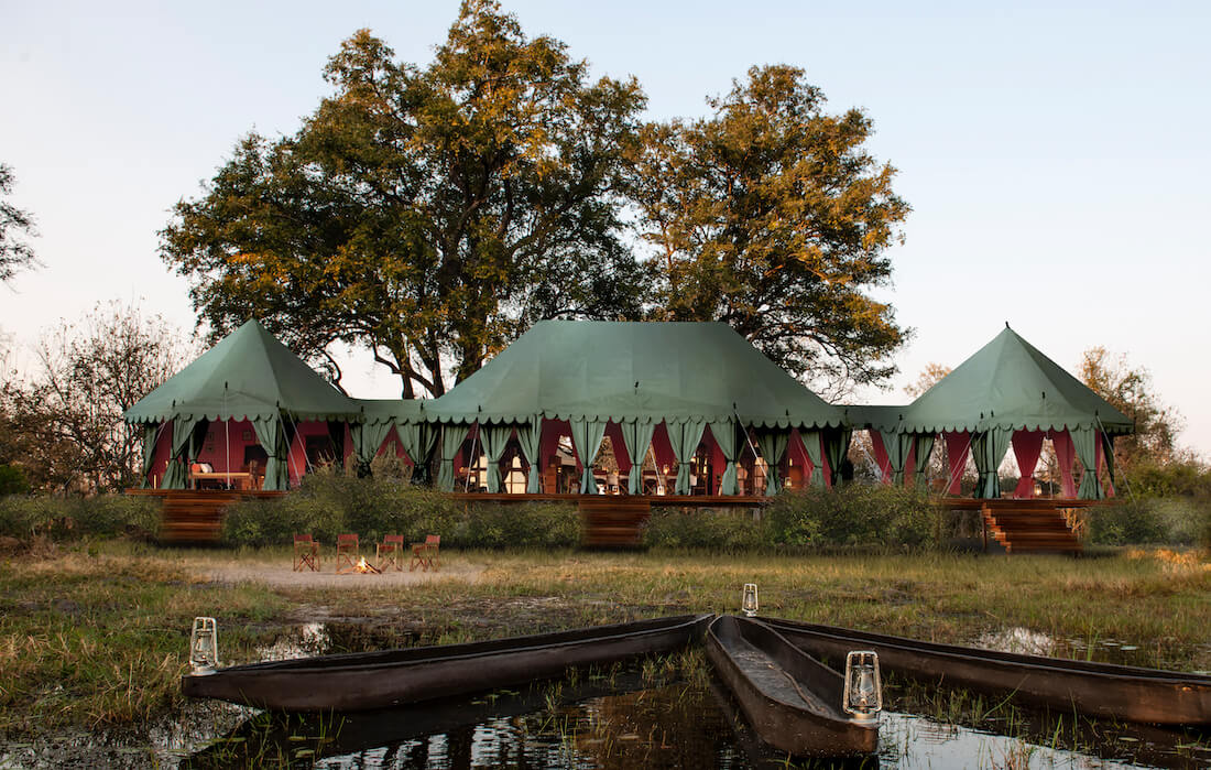 The elegant mess tent at Duke's Camp