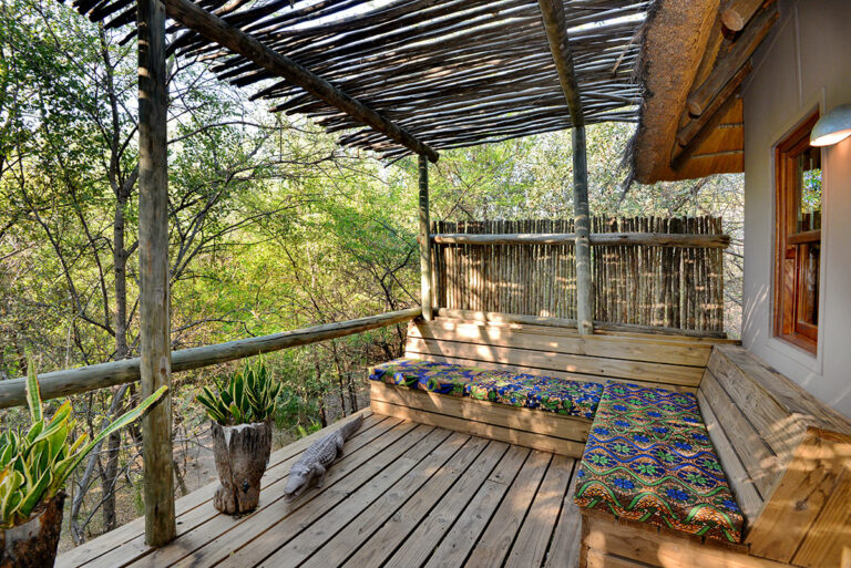 Guest room deck at Bakwena Lodge