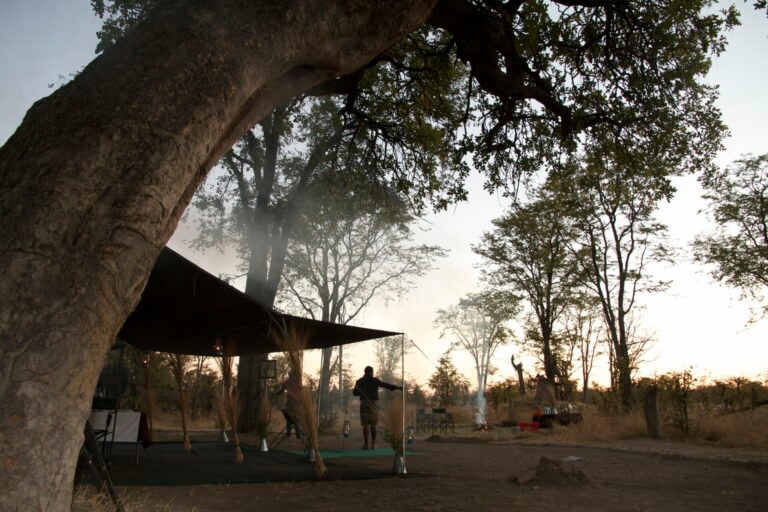 Main tent of the mobile camp with Roger Dugmore Safaris