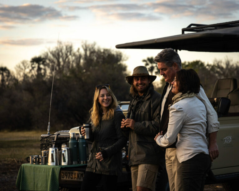 Sundowners on a game drive with Roger Dugmore Safaris